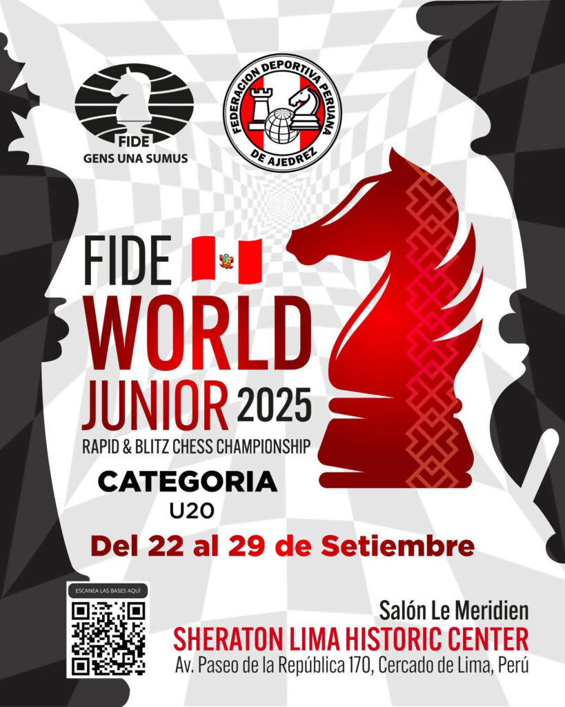 mundial ajedrez sub20 peru 2025 afiche