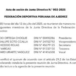 Acta de sesión de Junta Directiva Nro. 002-2025