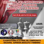 SEMIFINAL DEL CAMPEONATO NACIONAL SUPERIOR ABSOLUTO Y FEMENINO 2026