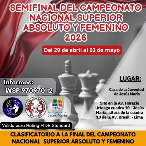 semifinal nacional mayores peru 2026-afiche